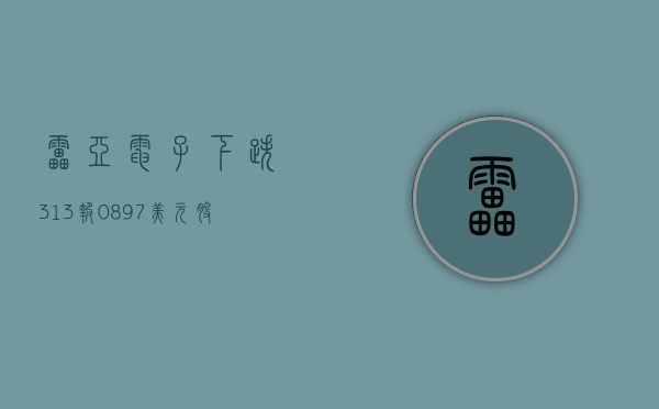 雷亚电子下跌3.13%，报0.897美元/股