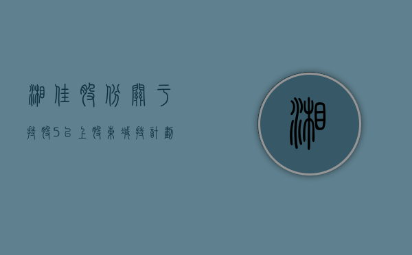 湘佳股份:关于持股5%以上股东减持计划期限届满的公告